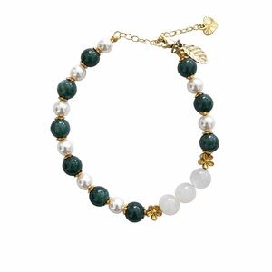 Style 1 | Jade & Pearl Bracelet with Extender Chains